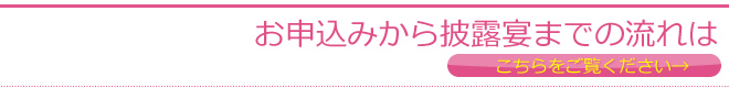 お申込から披露宴当日までの流れはこちらのページをご覧下さい。